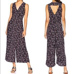 Size 0 BB Dakota Navy Ditsy Wide-Leg Jumper